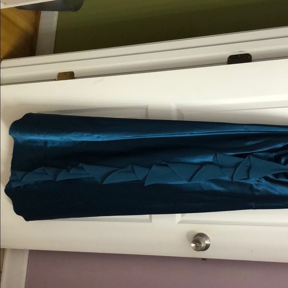 dark turquoise elegant dress - Picture 5 of 6